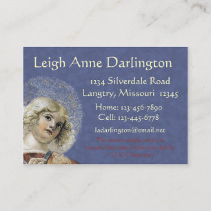 Renaissance Angel Chubby Business Cards Melozzo