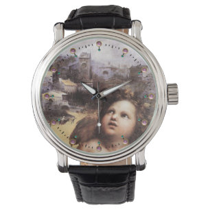 RENAISSANCE ANGEL IN LANDSCAPE,Pink Gemstones Watch