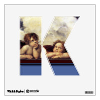 RENAISSANCE ANGEL K LETTER Winged Cherub Monogram