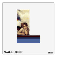 RENAISSANCE ANGEL L LETTER Winged Cherub Monogram