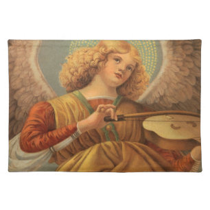 Renaissance Angel Playing Violin Melozzo da Forli Cloth Placemat