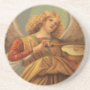 Renaissance Angel Playing Violin Melozzo da Forli Drink Coaster