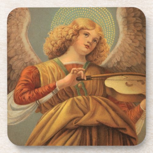 Renaissance Angel Playing Violin Melozzo da Forli Drink Coaster