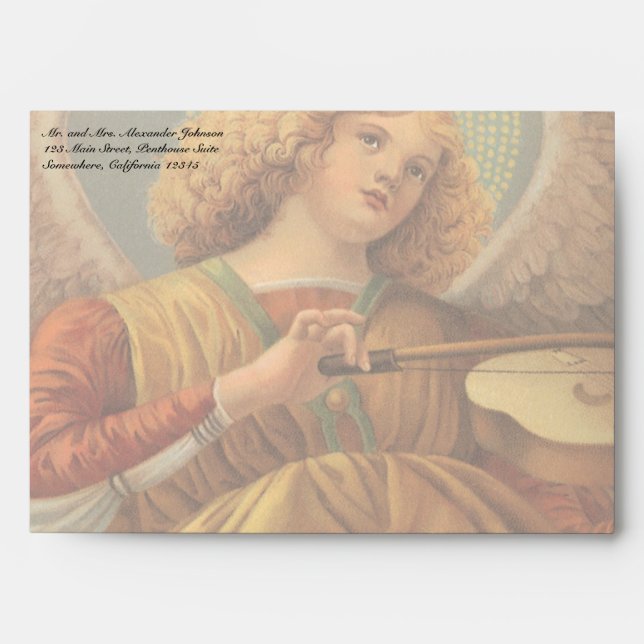 Renaissance Angel Playing Violin Melozzo da Forli Envelope (Front)