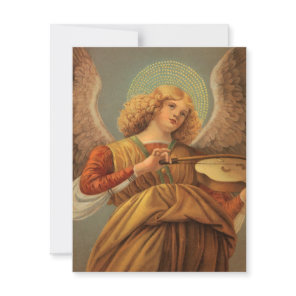 Renaissance Angel Playing Violin Melozzo da Forli Holiday Card