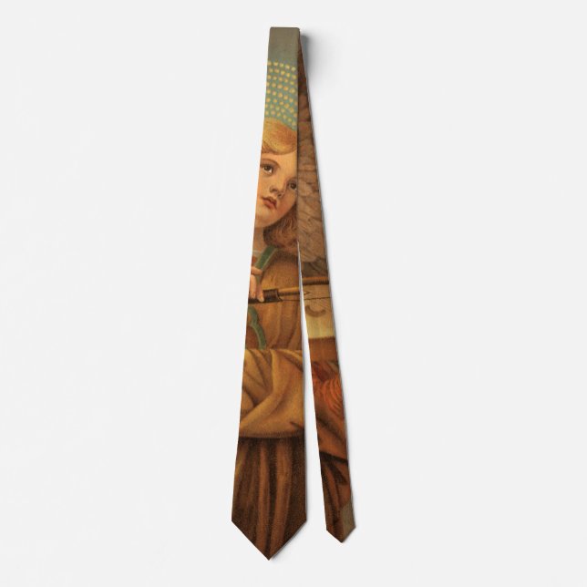 Renaissance Angel Playing Violin Melozzo da Forli Neck Tie (Front)
