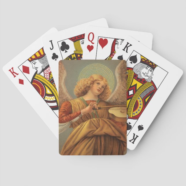Renaissance Angel Playing Violin Melozzo da Forli Poker Cards (Back)