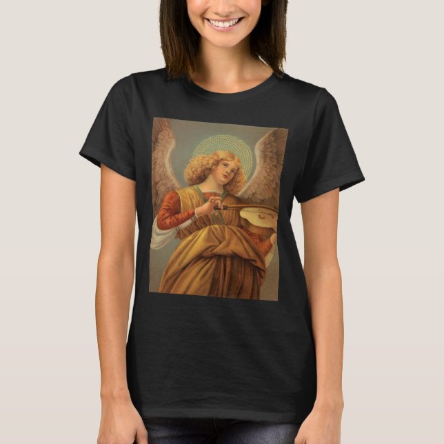 Renaissance Angel Playing Violin Melozzo da Forli T-Shirt (Front)