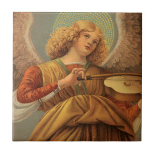 Renaissance Angel Playing Violin Melozzo da Forli Tile