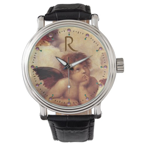 RENAISSANCE ANGEL Winged Cherub Monogram Watch