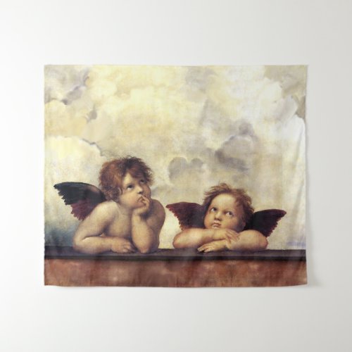 RENAISSANCE ANGELS Raffaello SanzioWinged Cherubs Tapestry