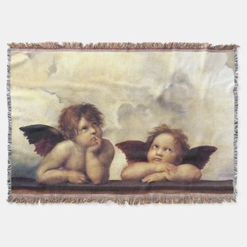 Renaissance Angels Raffaello Sanzio Winged Cherubs Throw Blanket by bulgan_lumini at Zazzle