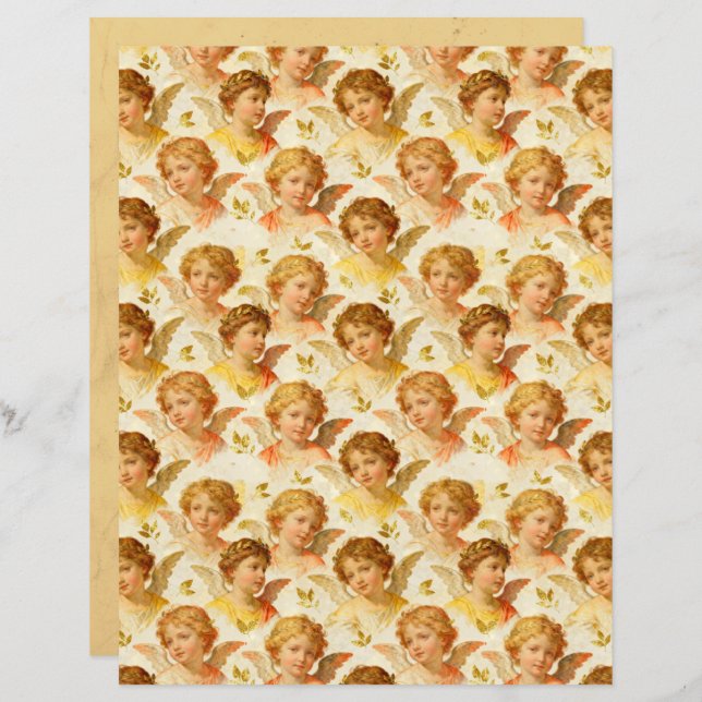 Renaissance Angels Scrapbook Paper (Front/Back)