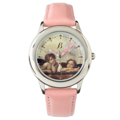 RENAISSANCE ANGELS Winged Cherubs Monogram Watch