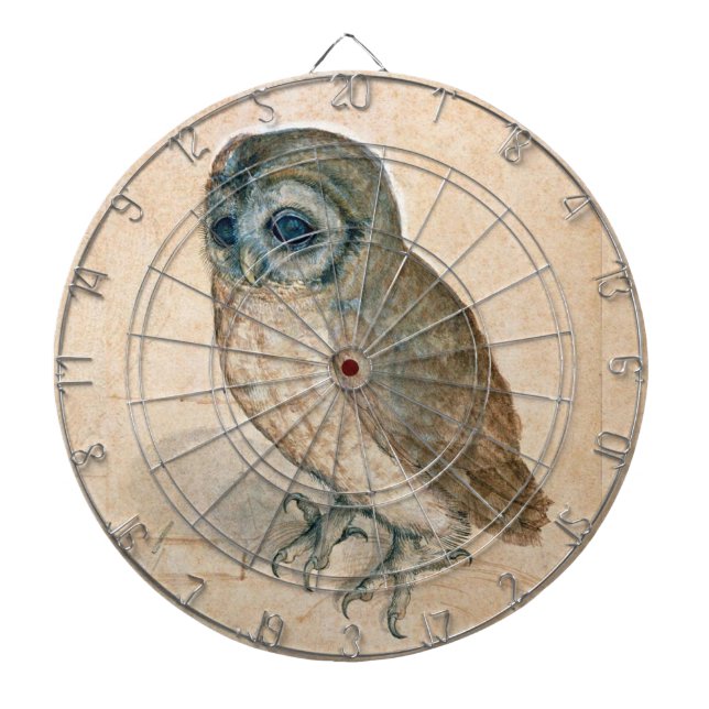 RENAISSANCE ANIMAL DRAWINGS / THE OWL DARTBOARD WITH DARTS (Front)