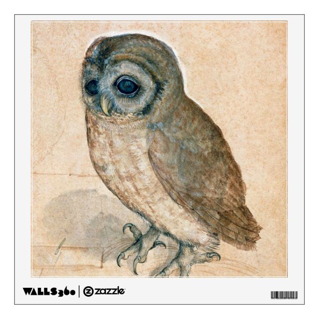 RENAISSANCE ANIMAL DRAWINGS / THE OWL WALL STICKER (Front)