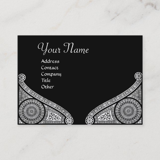 RENAISSANCE ARCHITECT,Architecture,Black and White Business Card (Front)