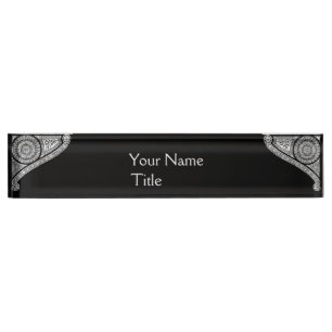 RENAISSANCE ARCHITECT,Architecture,Black White Desk Name Plate