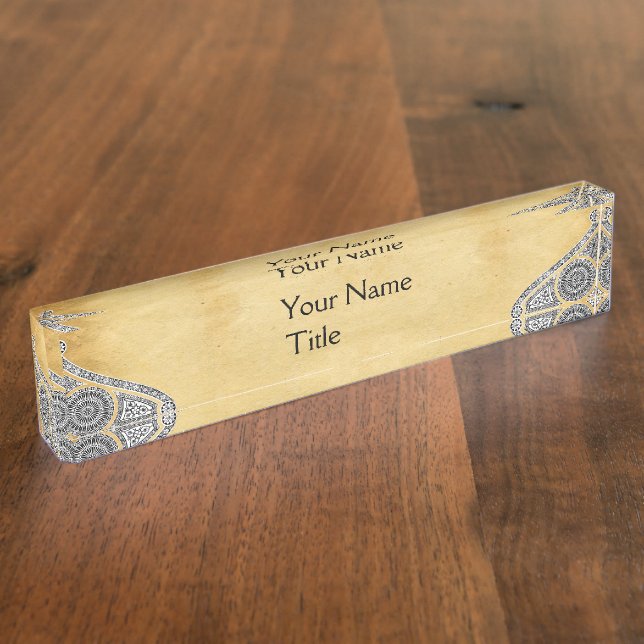 RENAISSANCE ARCHITECT,Architecture,Brown Parchment Name Plate (Side)