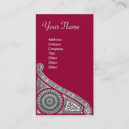 RENAISSANCE ARCHITECTArchitectureBurgundy White Business Card