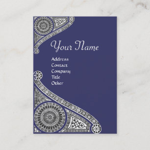 RENAISSANCE ARCHITECT,ARCHITECTURE MONOGRAM 4 blue Business Card
