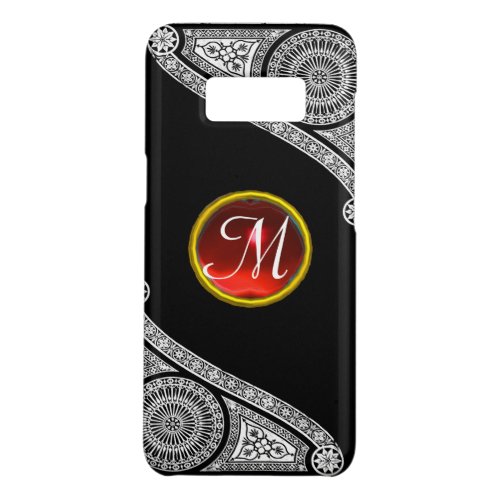 RENAISSANCE ARCHITECT Black White Red Gem Monogram Case_Mate Samsung Galaxy S8 Case