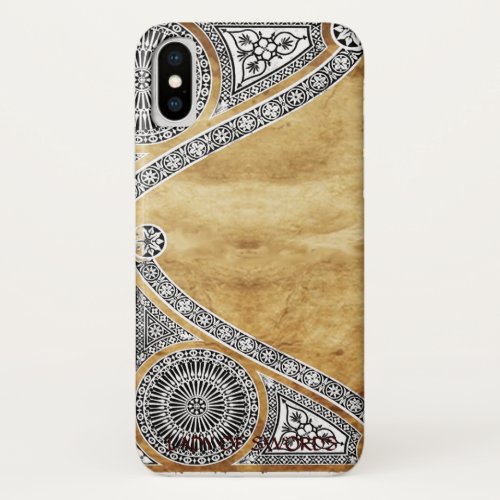 RENAISSANCE ARCHITECT BROWN PARCHMENT iPhone XS CASE