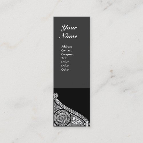 RENAISSANCE ARCHITECT MONOGRAM 3 dark grey red Mini Business Card