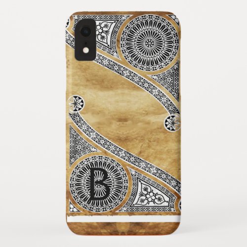 RENAISSANCE ARCHITECT Parchment Monogram iPhone XR Case