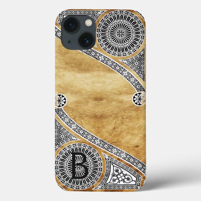 RENAISSANCE ARCHITECT Parchment Monogram  Case-Mate iPhone Case (Back)