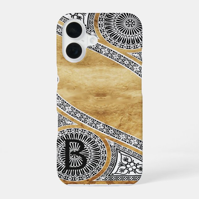 RENAISSANCE ARCHITECT Parchment Monogram Iphone Case (Back)