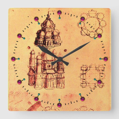 RENAISSANCE ARCHITECTURAL PROJECTARCHITECT SQUARE WALL CLOCK