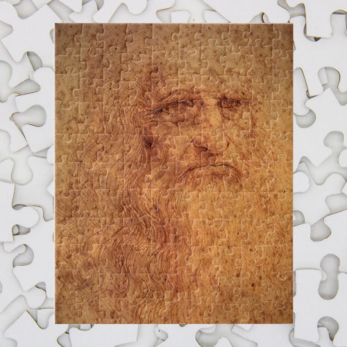 Renaissance Art Self Portrait by Leonardo da Vinci Jigsaw Puzzle