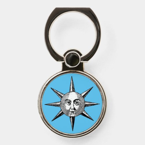 Renaissance Astronomy _ Sun Face  Phone Ring Stand