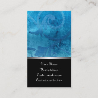 Renaissance blue business card