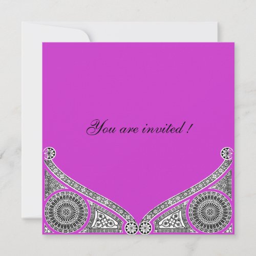 RENAISSANCE bright  purple violet Invitation