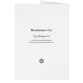 "Renaissance Cat" Blank Card (Back)