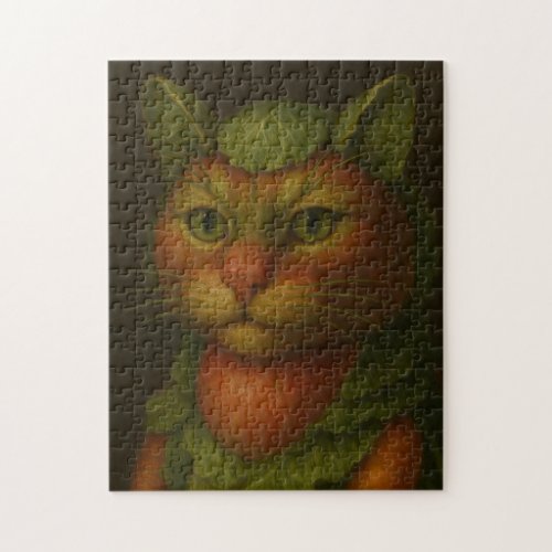 Renaissance Cat Portrait Jigsaw Puzzle