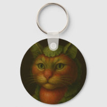 Renaissance Cat Portrait Keychain