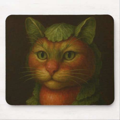Renaissance Cat Portrait Mouse Pad