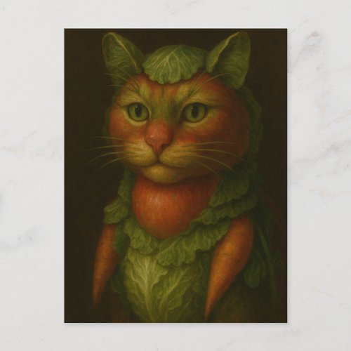 Renaissance Cat Portrait Postcard
