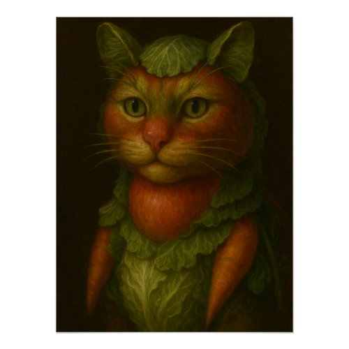 Renaissance Cat Portrait Poster