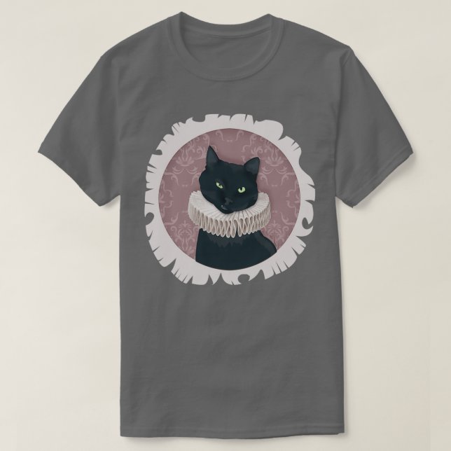 Renaissance Cat Portrait T-Shirt (Design Front)