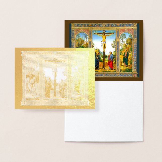 Renaissance Crucifixion of Christ Gold Foil  Foil Card (Display)