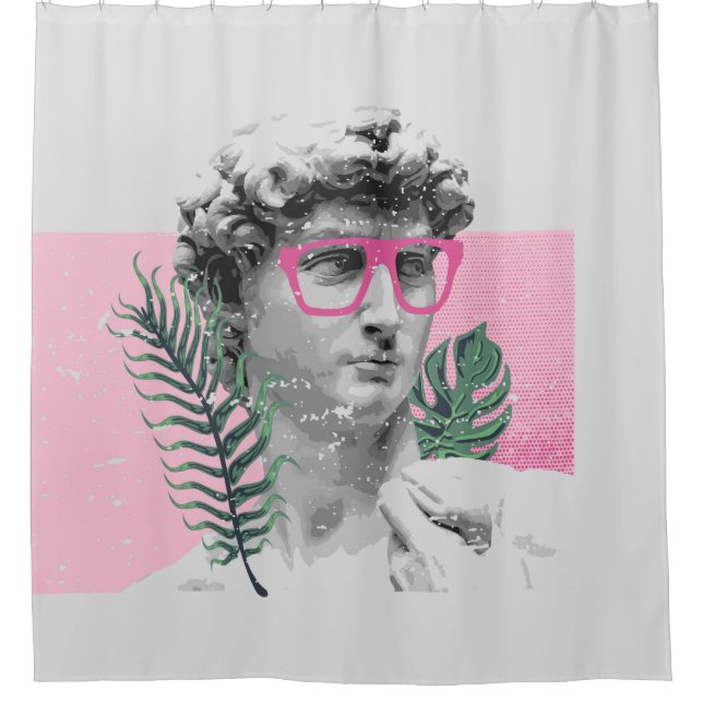 renaissance david sculpture stylish t-shirt and ap shower curtain (Front)
