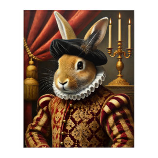 Renaissance Duke Bunny Acrylic Print
