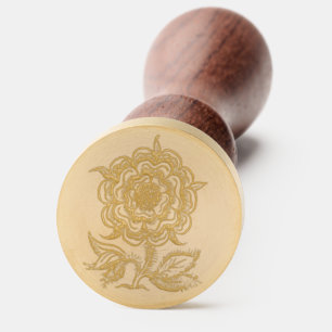 Renaissance Engraving Tudor Rose Wax Seal Stamp