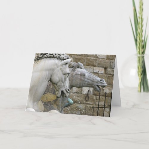 Renaissance Equestrian Statue Blank Note Card