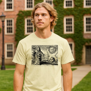 Renaissance Era Sun, Moon, Trismegistus Astrology T-Shirt