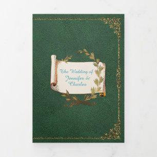 Renaissance Fairytale Wedding Photo  Tri-Fold Invitation